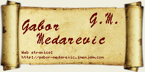Gabor Medarević vizit kartica
